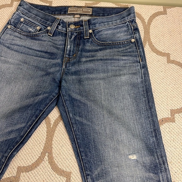 Point Sur Denim straight leg distressed raw hem Jeans - Picture 17 of 17